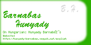 barnabas hunyady business card